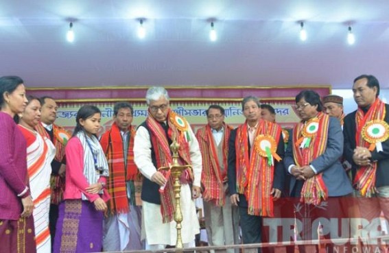 CM Manik Sarkar felicitated by Jamatia Hoda society